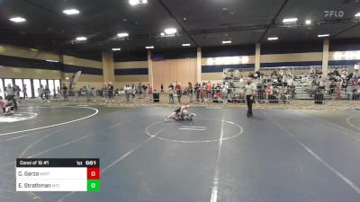 65 lbs Consi Of 16 #1 - Cree Garza, Northwest Elite vs Evan Strathman, Mtc