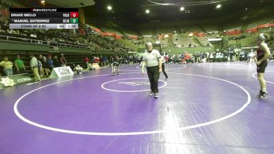 128 lbs Consi Of 8 #2 - Drake Mello, Paso Robles vs Manuel Gutierrez, Selma