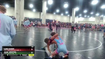 157 lbs Round 3 (8 Team) - Luke Kaiser, S.E.O. Wrestling Club- Blue vs Gage Wentzel, Team Nauman Pink