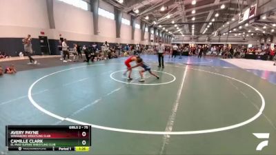 75 lbs Quarterfinal - Avery Payne, Winnsboro Wrestling Club vs Camille Clark, El Paso Supers Wrestling Club