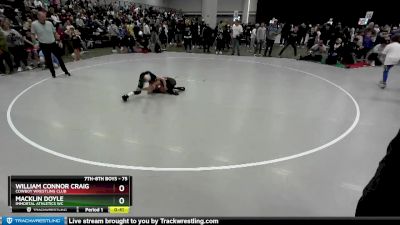 75 lbs Cons. Round 5 - William Connor Craig, Cowboy Wrestling Club vs Macklin Doyle, Immortal Athletics WC