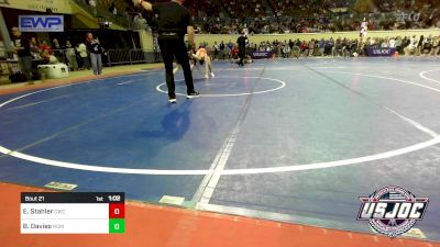 119 lbs Round Of 32 - Eli Stahler, Cowboy Wrestling Club vs Bradley Davies, Team Nomad