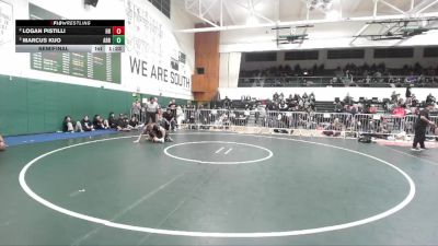 144 lbs Semifinal - Marcus Kuo, Arroyo vs Logan Pistilli, Huntington Beach
