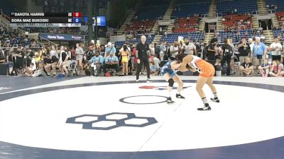 110 lbs Cons. Rd Of 32 - Dakota Harris, Oklahoma vs Sora Mae Bukoski, Maine