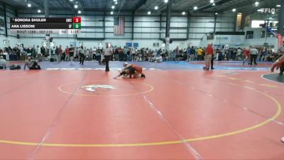 107-116 lbs Cons. Semi - Sonora Shuler, Grizzly Wrestling Club vs Ana Lissoni, Sneads Ferry