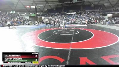 49 lbs Champ. Round 1 - Jayden Pannkuk, Tumwater Wrestling Club vs Hudson Davidson, South West Washington Wrestling Club