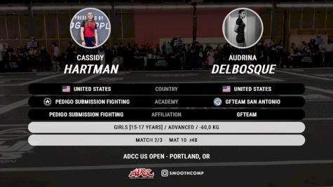 Cassidy Hartman vs Audrina DelBosque 2026 ADCC Portland Open