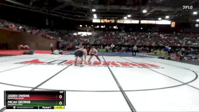 157 lbs Cons. Round 2 - Jaden Owens, Mountain Home vs Micah George, Wasatch Utah