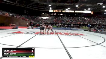 157 lbs Cons. Round 2 - Jaden Owens, Mountain Home vs Micah George, Wasatch Utah