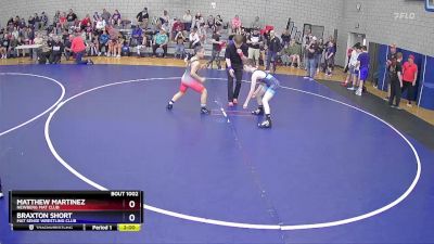 97 lbs Quarterfinal - Matthew Martinez, Newberg Mat Club vs Braxton Short, Mat Sense Wrestling Club