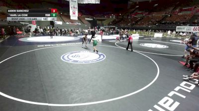 115 lbs Cons. Sub-semis - Aiden Sanchez vs Karl La Com, Poway Wrestling