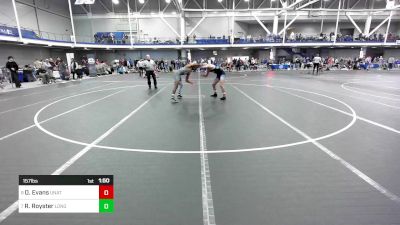 157 lbs Round Of 16 - Dylan Evans, Unattached-Pittsburgh vs Rhise Royster, Long Island U