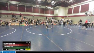 61 lbs Cons. Semi - Wyatt Coombs, Bear River Jr High Wrestling C vs Kolter Hall, Pleasant Grove Vikings