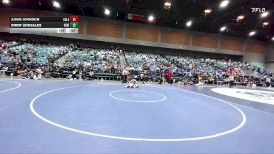 215 lbs Cons. Round 2 - Drew Gonzales, Redwood -Visalia vs Adam Johnson, Calaveras