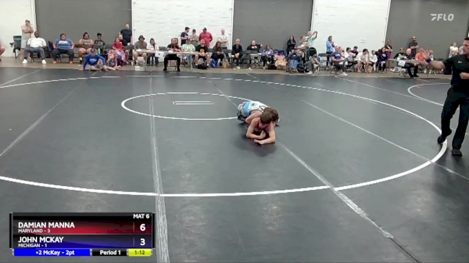 97 lbs Placement Matches (8 Team) - Damian Manna, Maryland vs John ...