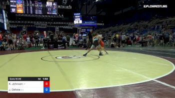 94 lbs Cons 16 #2 - Kole Johnson, Utah vs Jordon Oehme, South Dakota