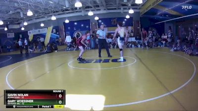 150 lbs Round 1 (8 Team) - Gavin Nolan, Alpha Dogs vs Gary Woessner, OutKast WC