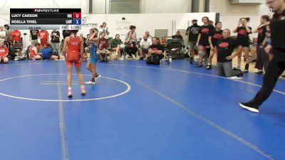 25 lbs Rr Rnd 4 - Lucy Carson, Badger Girls Elite - W vs Noella Thiel, Lady Warriors United - W