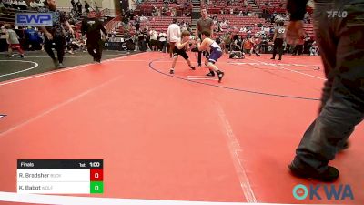 90 lbs Final - Rogen Bradsher, Buck Pride Wrestling vs Kolt Babot, Wolfpak Wrestling