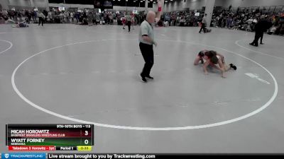 113 lbs Cons. Round 3 - Wyatt Forney, Nebraska vs Micah Horowitz, Basement Brawlers Wrestling Club