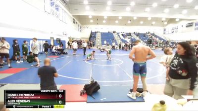 120 lbs Cons. Semi - Daniel Mendoza, Victor Villains Wrestling Club vs Alex Venegas, Eisenhower