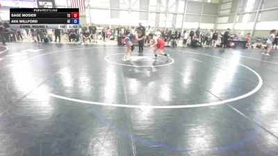 U15 Women - 62 lbs Cons. Round 1 - Sage Mosier, TX vs Ava Willford, AZ
