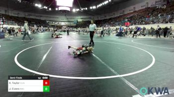 46 lbs Semifinal - Knox Taylor, Clinton Youth Wrestling vs James Evans, Bartlesville Wrestling Club
