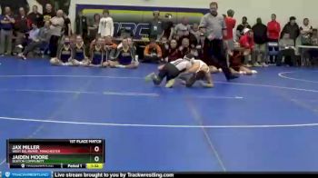 126 lbs 1st Place Match - Jaiden Moore, Benton Community vs Jax Miller, West Delaware, Manchester