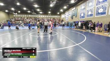 140 lbs Champ. Round 2 - Michelle Bautista, Paso Robles vs Jazzalynn Ramirez, Tehachapi