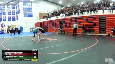 152 lbs Cons. Semi - Charlotte Bowman, Yorktown vs Cameron Millsapps, Wakefield HS