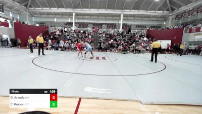 132 lbs Final - Daniel Aranda, Lake Highland Prep vs Cael Kusky, The Lovett School