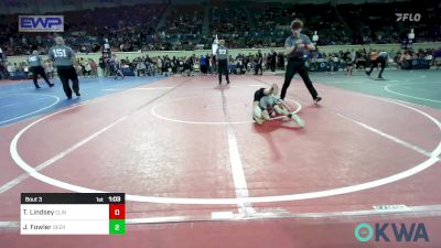 43 lbs Quarterfinal - Tyler Lindsey, Clinton Youth Wrestling vs Jaxyn Fowler, Deer Creek Wrestling Club