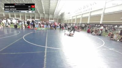 44 lbs Cons. Round 2 - Beau Irons, 3A North Sanpete (KING) vs Knox Arthur, Sanderson Wrestling Academy