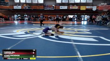 138 lbs Semifinal - Carson Hill, North Fremont vs Kysen MacKenzie, Fruitland