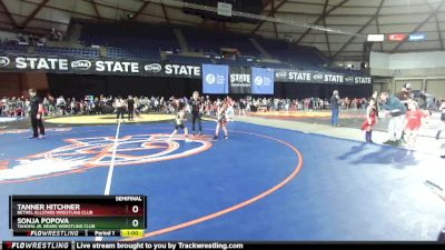 58-61 lbs Semifinal - Sonja Popova, Tahoma Jr. Bears Wrestling Club vs Tanner Hitchner, Bethel AllStars Wrestling Club