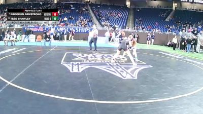 Girls-120 lbs Champ. Round 1 - Brooklin Armstrong, Kent City (Girls) vs Tess Brawley, Niles (Girls)