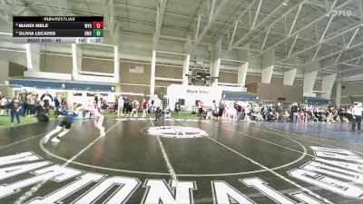 65 lbs Quarterfinal - Mandi Mele, Wyoming vs Olivia LeCates, Stallions Wrestling Club