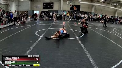 85 lbs Cons. Round 3 - Logan Arnold, Lansdowne Gators vs Bode Lare, Panthers