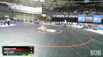 1A 182 lbs 5th Place Match - Shon Visser, Nooksack Valley vs Tristian Davis, Riverside