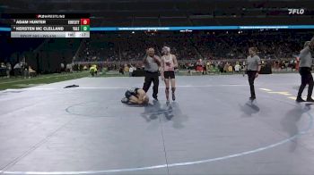 D3-132 lbs 5th Place Match - Adam Hunter, Kent City vs Kersten Mc Clelland, Yale