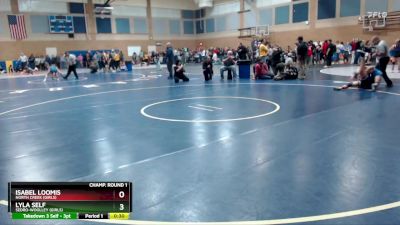 110lbs Cons. Round 5 - Lyla Self, Sedro-Woolley (Girls) vs Isabel Loomis, North Creek (Girls)