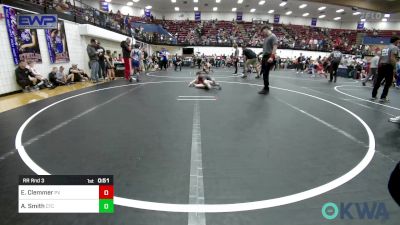 62-67 lbs Rr Rnd 3 - Ellaree Clemmer, Pauls Valley Panther Pinners vs Abra Smith, Comanche Takedown Club