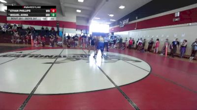 Boys 287 lbs Quarterfinal - Ethan Phillips, West Valley Boys vs Miguel Avina, Gridley Boys