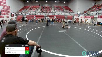 49 lbs Quarterfinal - Nixon Coyle, Standfast vs Knox Williams, Perry Wrestling Academy
