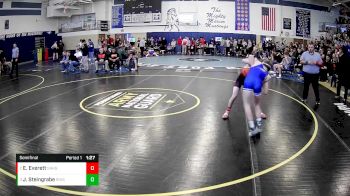 133 lbs Semifinal - Justin Steingrabe, Ringgold Hs vs Ebin Everett, Sharon Hs