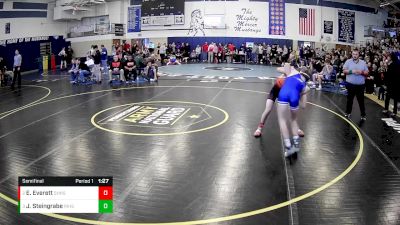 133 lbs Semifinal - Justin Steingrabe, Ringgold Hs vs Ebin Everett, Sharon Hs