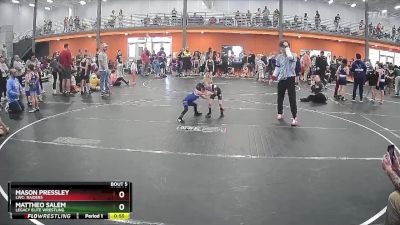 40 lbs Quarterfinal - Mason Pressley, LWC: Raiders vs Mattheo Salem, Legacy Elite Wrestling