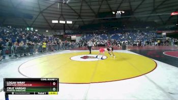 100 lbs Cons. Round 3 - Cruz Vargas, Maddogs Wrestling vs Logan Wray, Bear Claw Wrestling Club