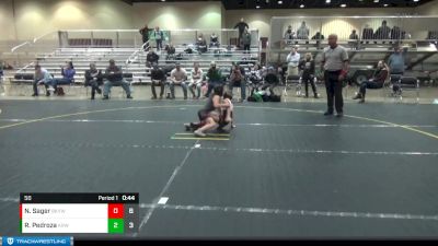 50 lbs Finals (2 Team) - Nolan Sager, Black Knights Youth WC vs Remi Pedroza, ARES White