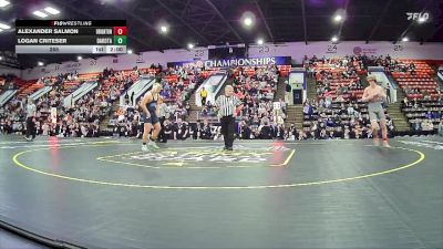 285 lbs Quarterfinals (8 Team) - Alexander Salmon, Brighton HS vs Logan Criteser, Dakota HS